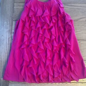 Trulli Chic Fuchsia Ruffled Blouse